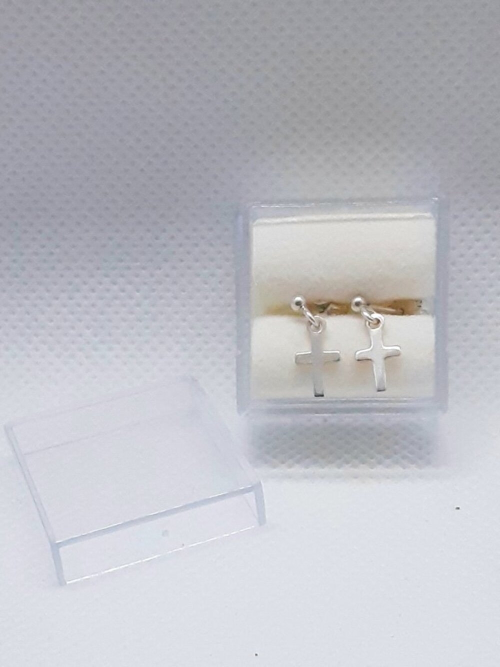 Host Pick!!  NEW Infant sterling silver cross post earrings - Picture 2 of 7
